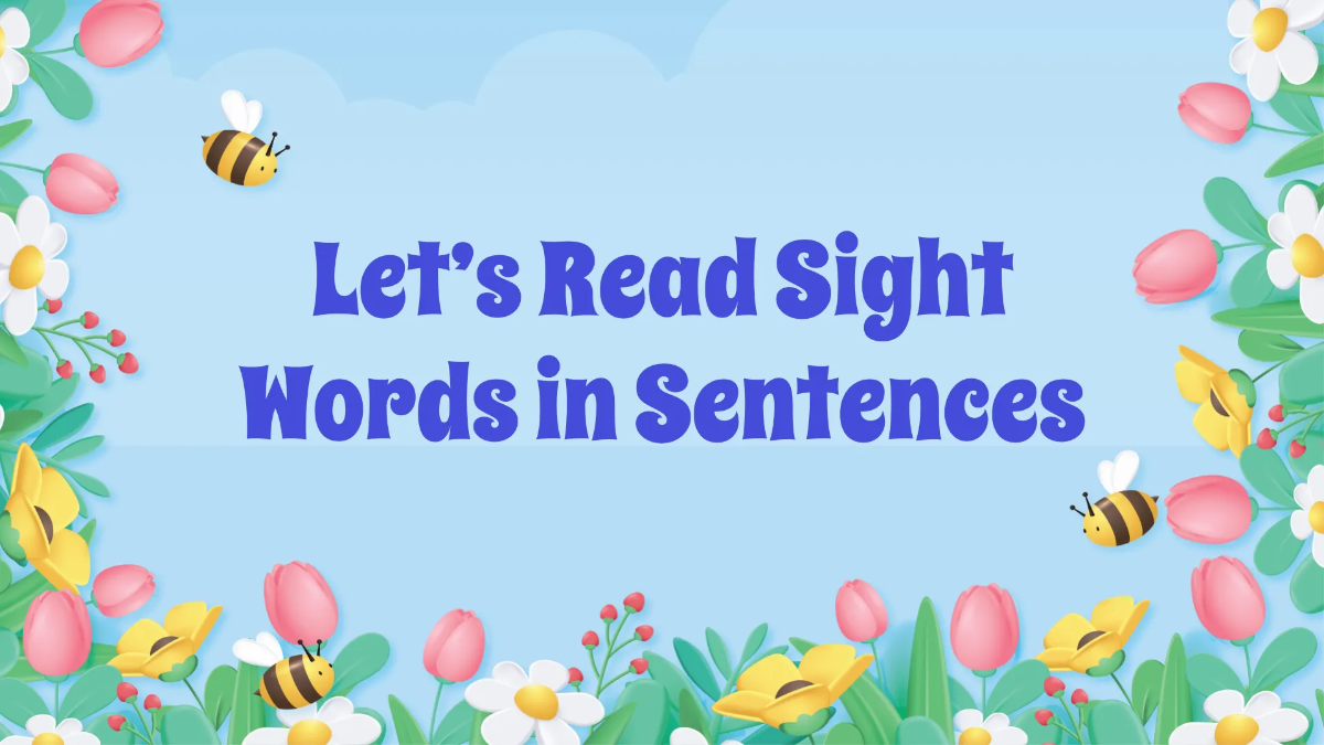 Free Using Sight Words in Simple Sentences Template to Edit Online