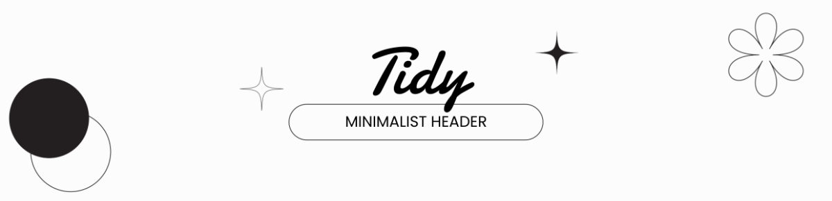Tidy Minimalist Header Template