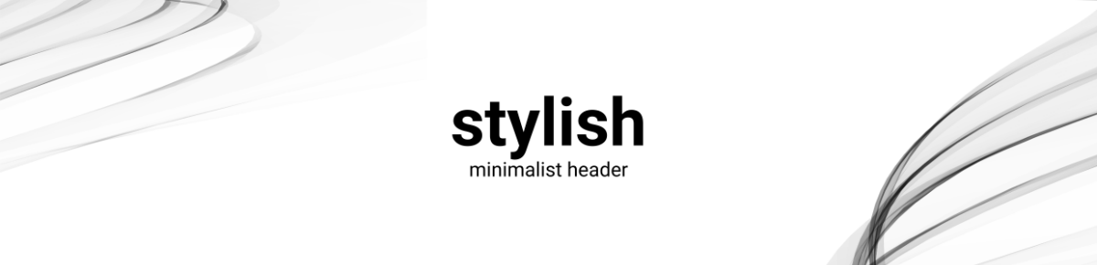 Stylish Minimalist Header Template