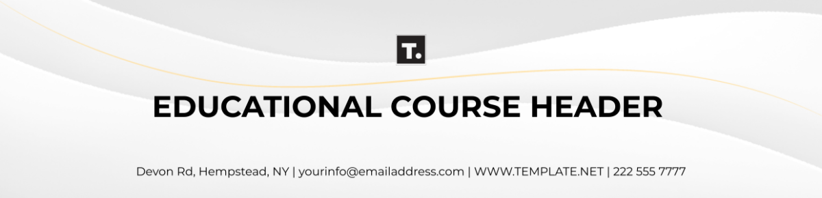 Educational Course Header Format