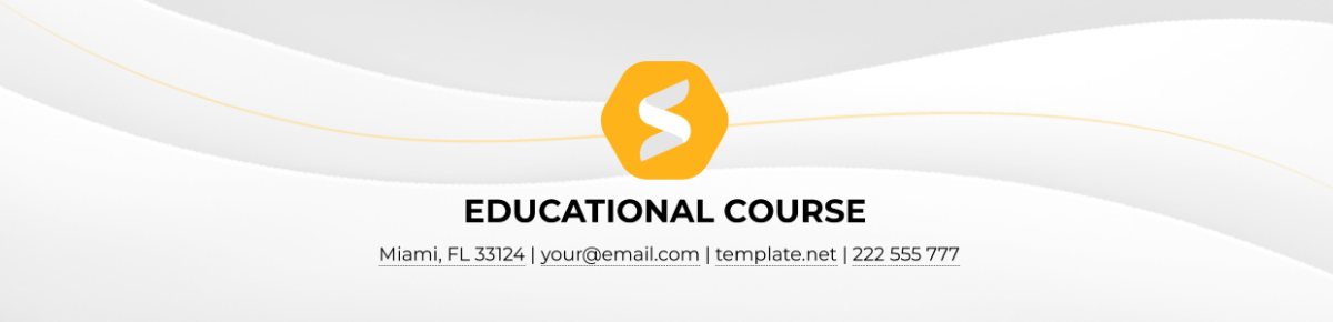 Free Educational Course Header Format Template