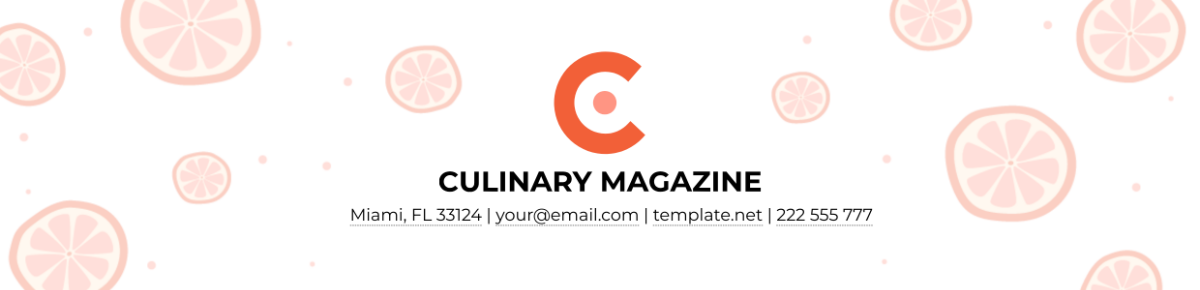 Free Culinary Magazine Header Format Template