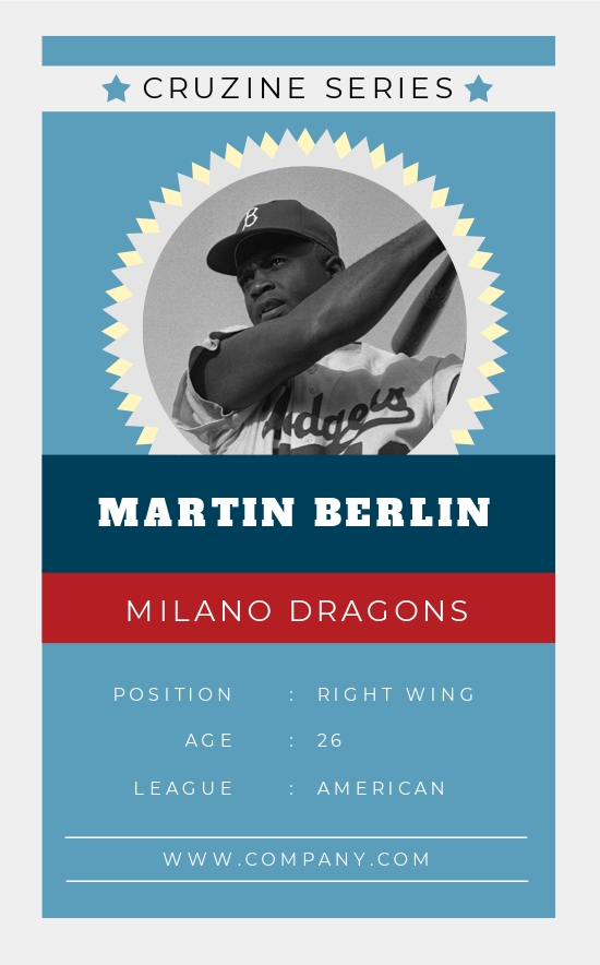 Baseball Trading Card Template Free PDF Word PSD Apple Pages 