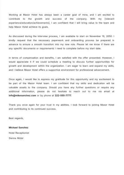 Free Job Offer Approval Letter  Template to Edit Online