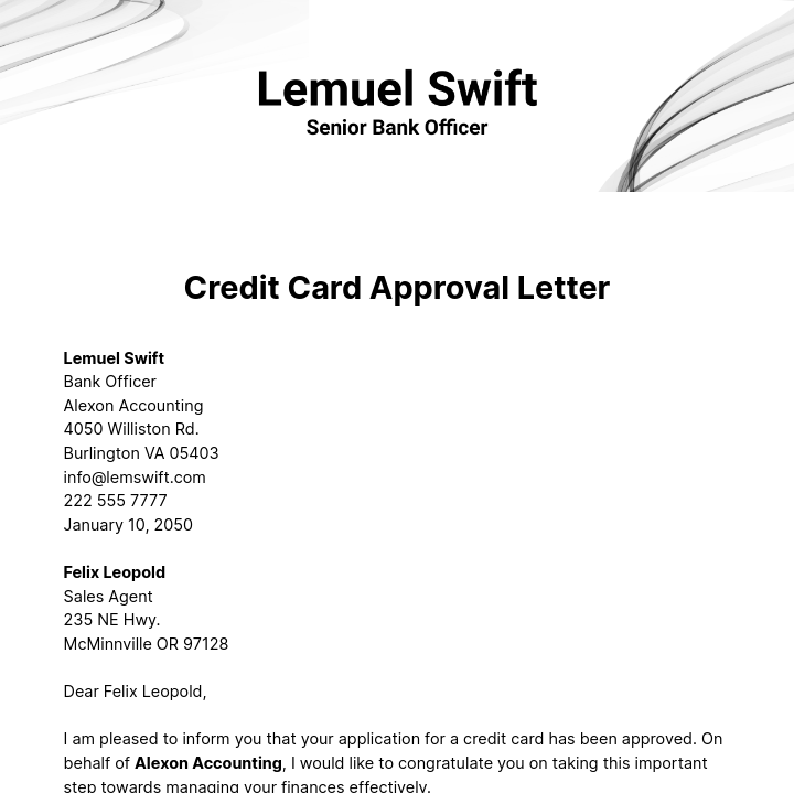 Free Approval Letter Templates And Examples Edit Online And Download 9662