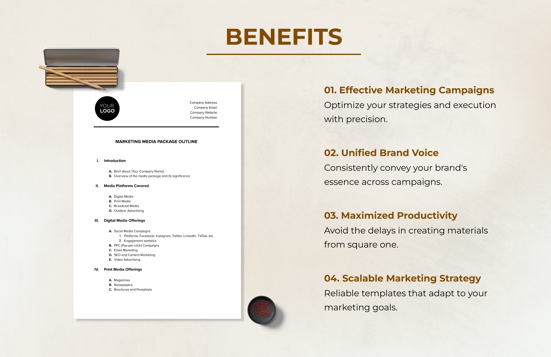 Marketing Media Package Outline Template