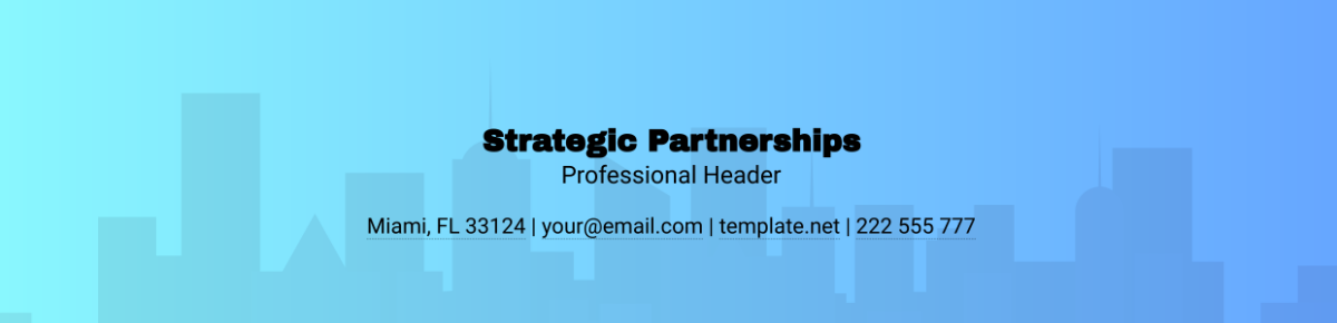 Free Strategic Partnerships Professional Header Template