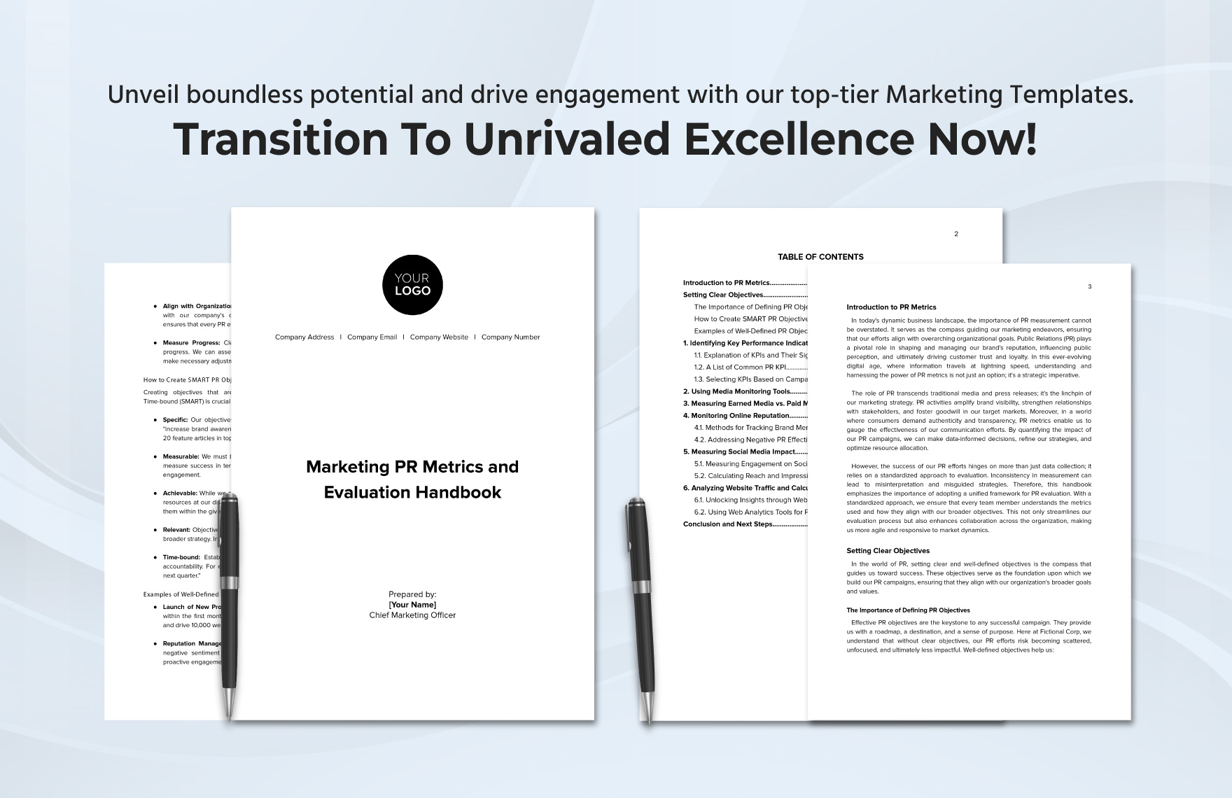 Marketing PR Metrics and Evaluation Handbook Template