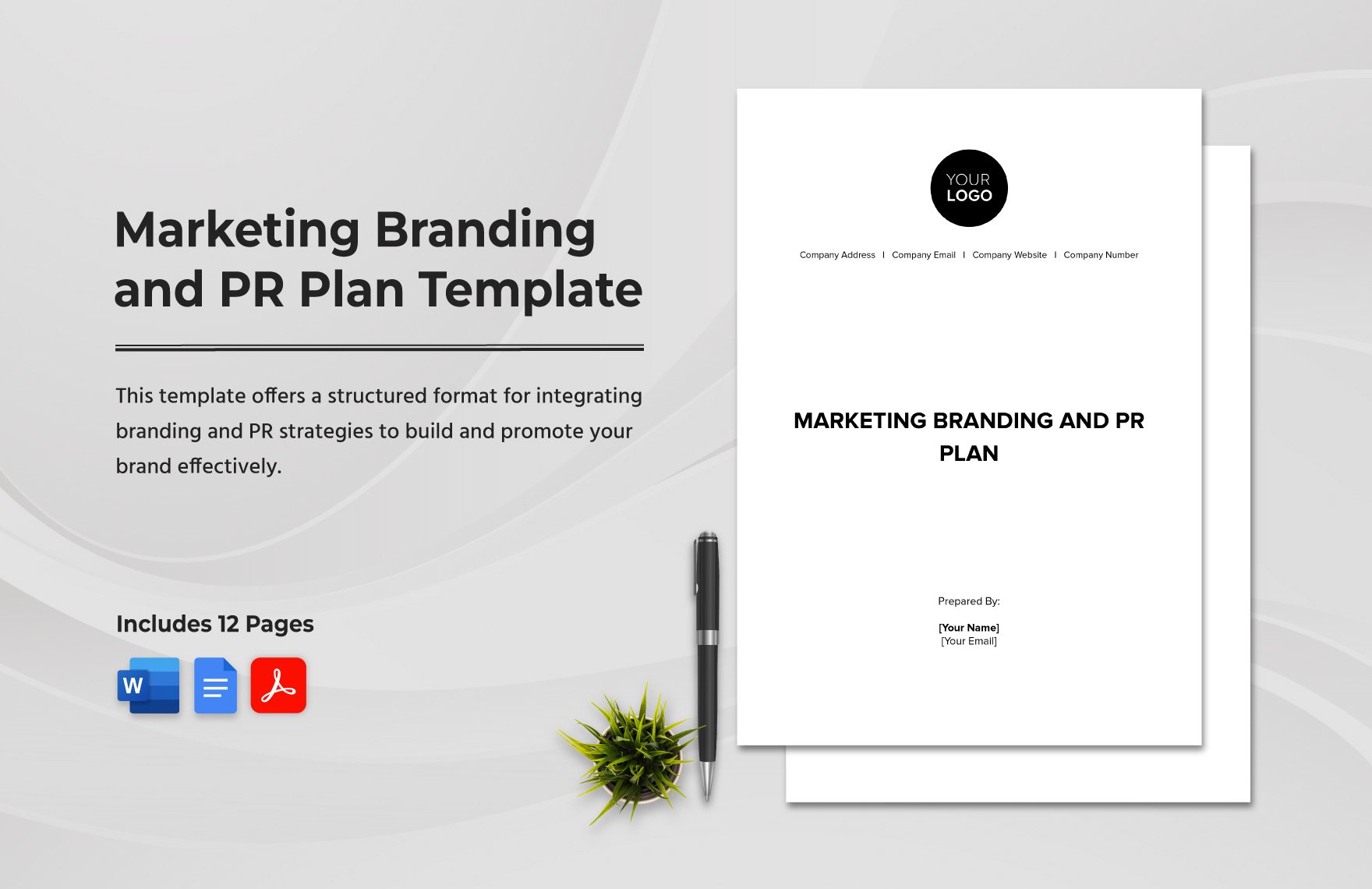 Marketing Branding and PR Plan Template