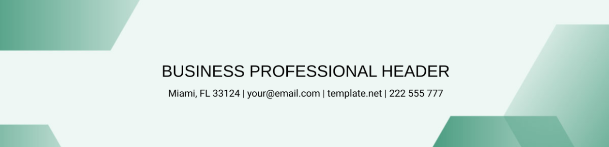 Business Professional Header Template