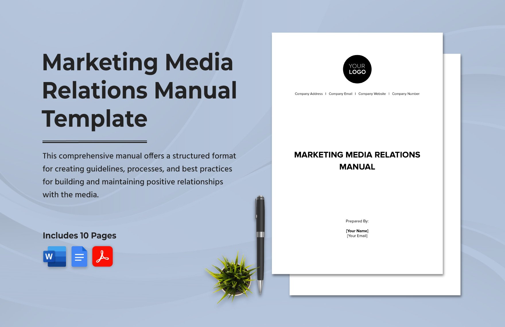 Marketing Media Relations Manual Template