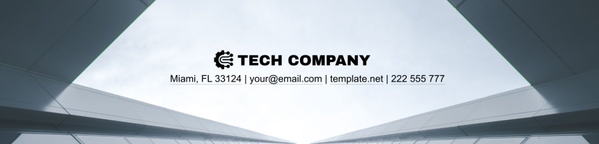 Tech Company Professional Header Template