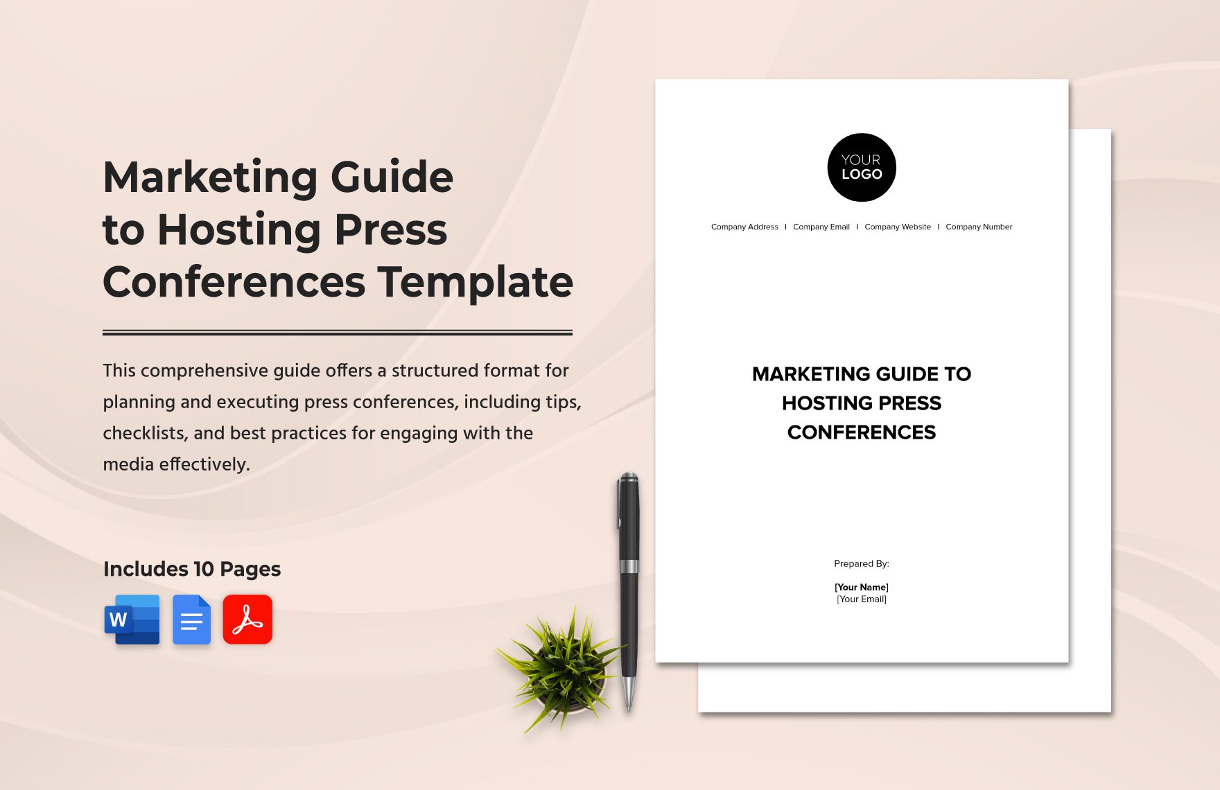 Marketing Guide to Hosting Press Conferences Template in Word, Google Docs, PDF