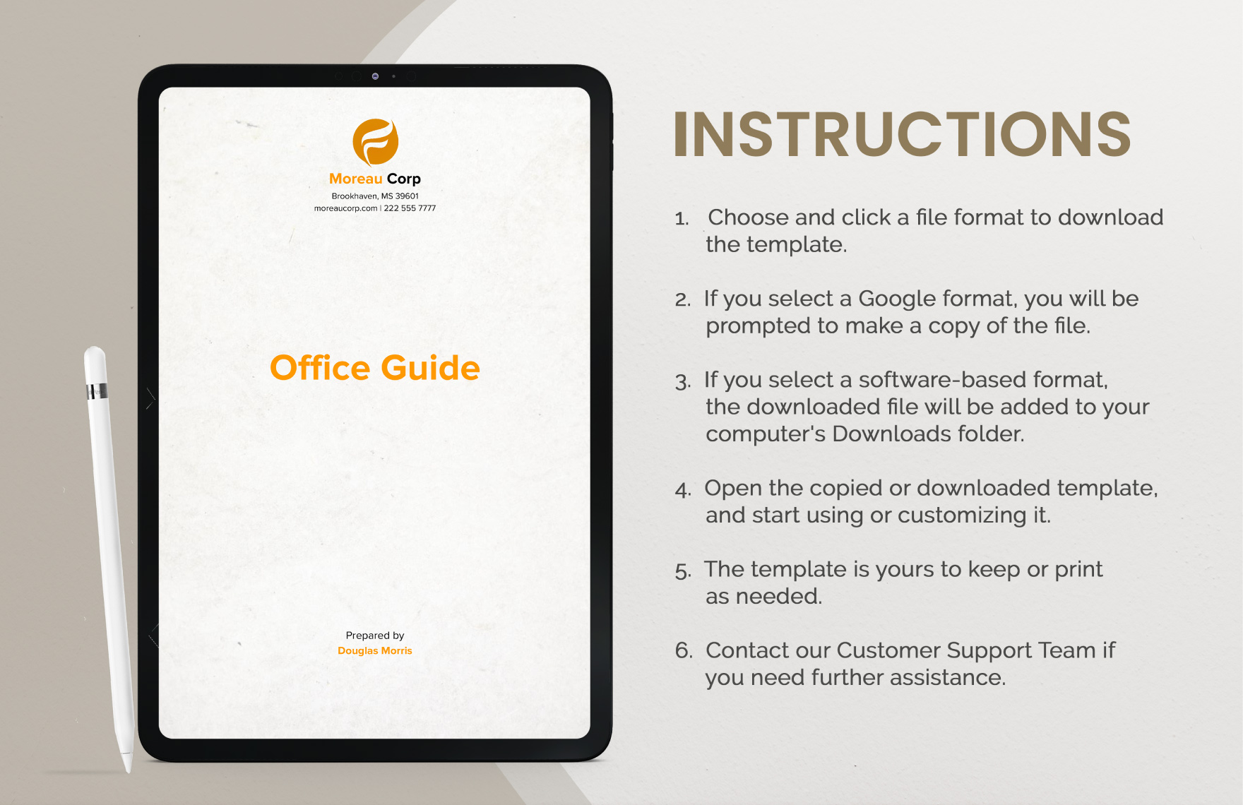 Office Guide Template