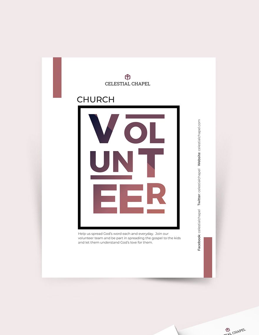 Church Volunteer Flyer