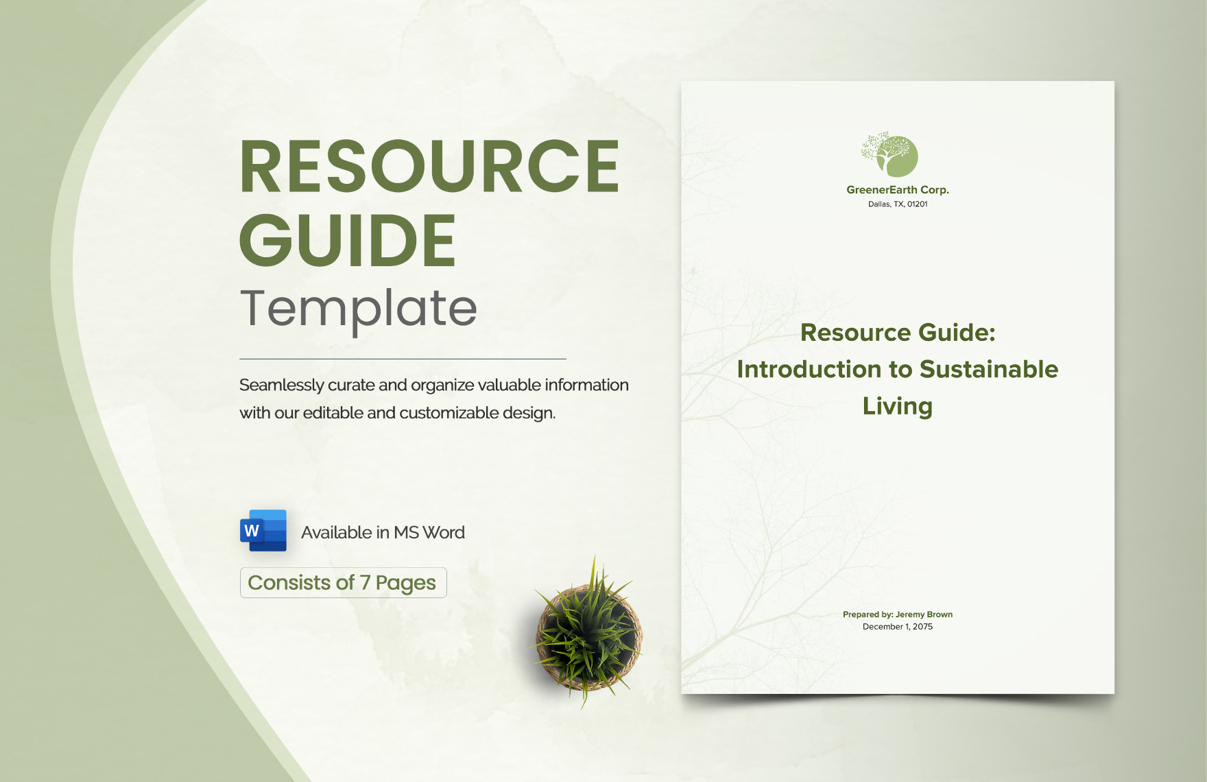 Free Resource Guide Template in Word