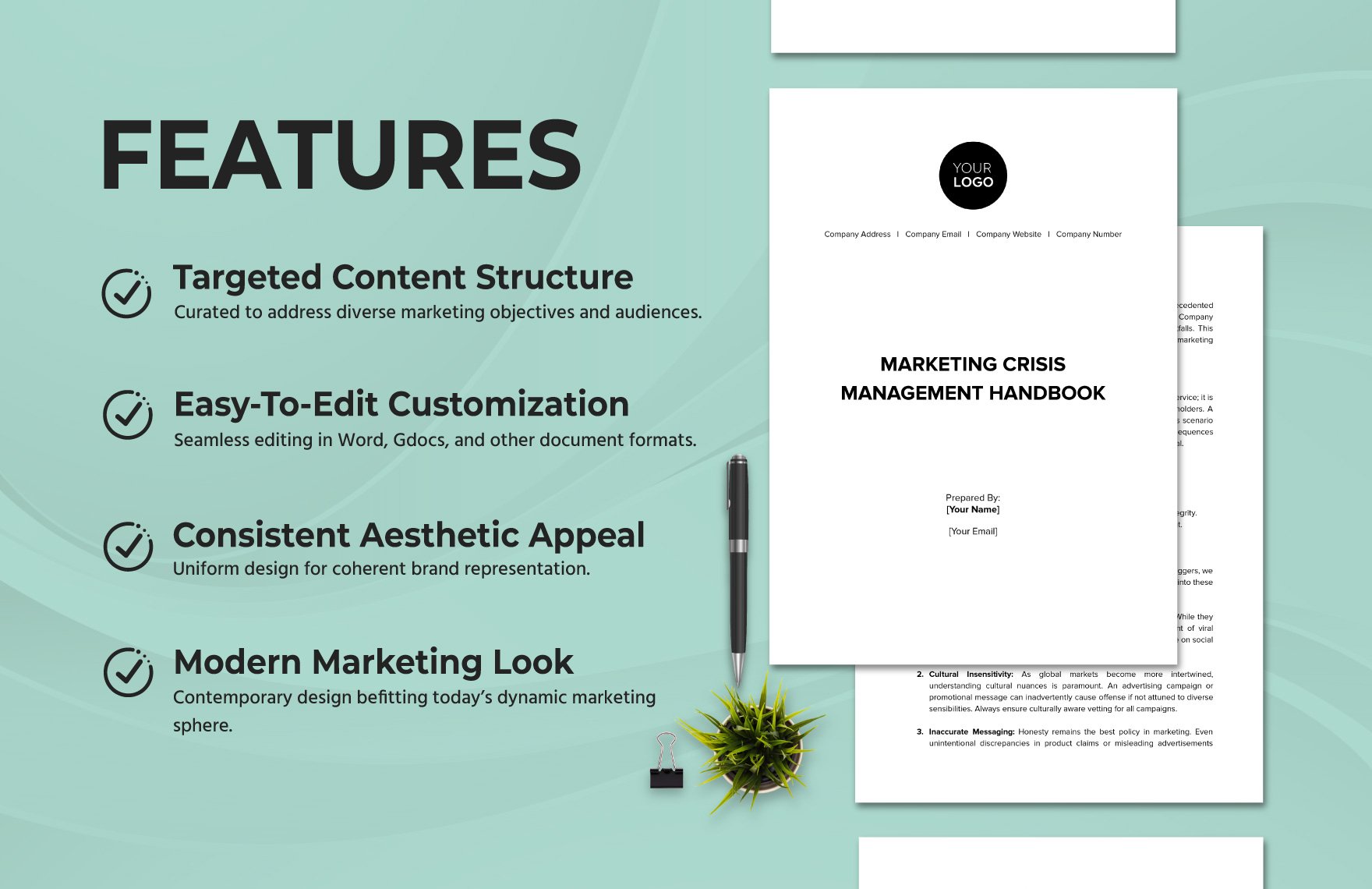 Marketing Crisis Management Handbook Template
