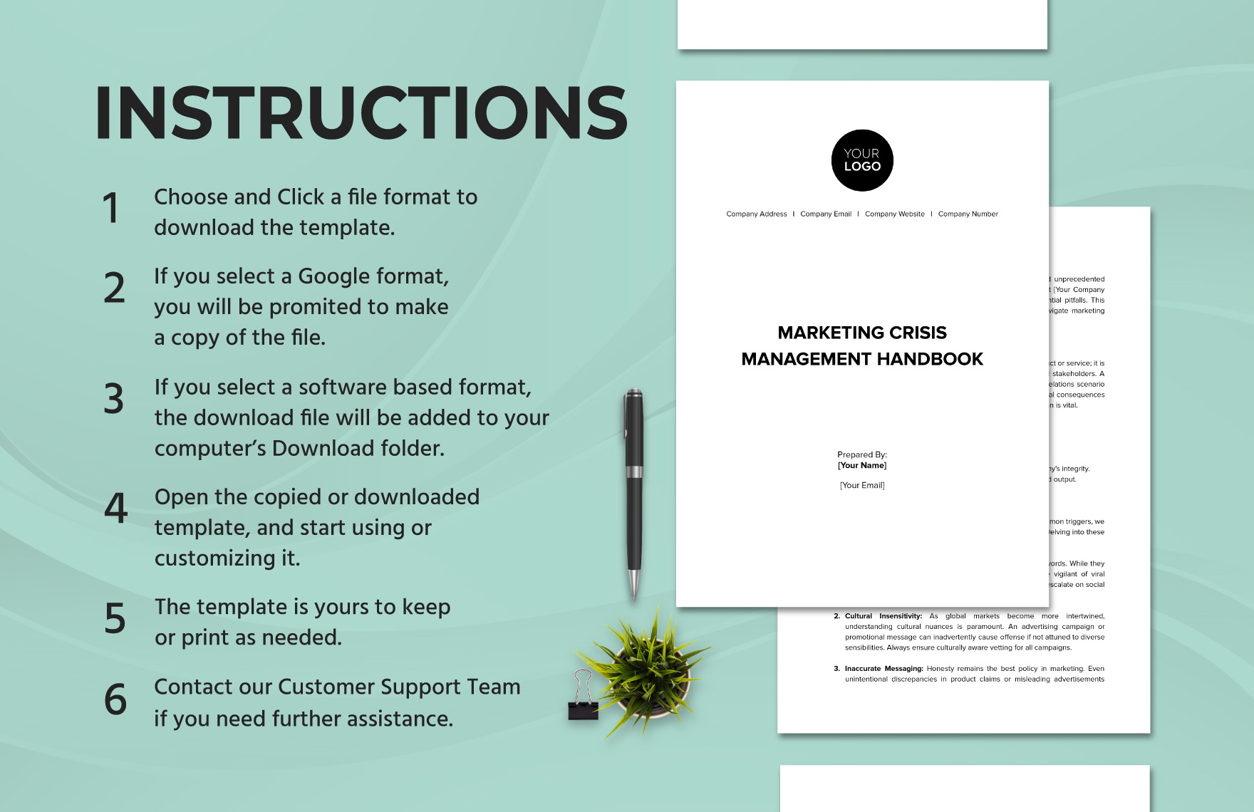 Marketing Crisis Management Handbook Template