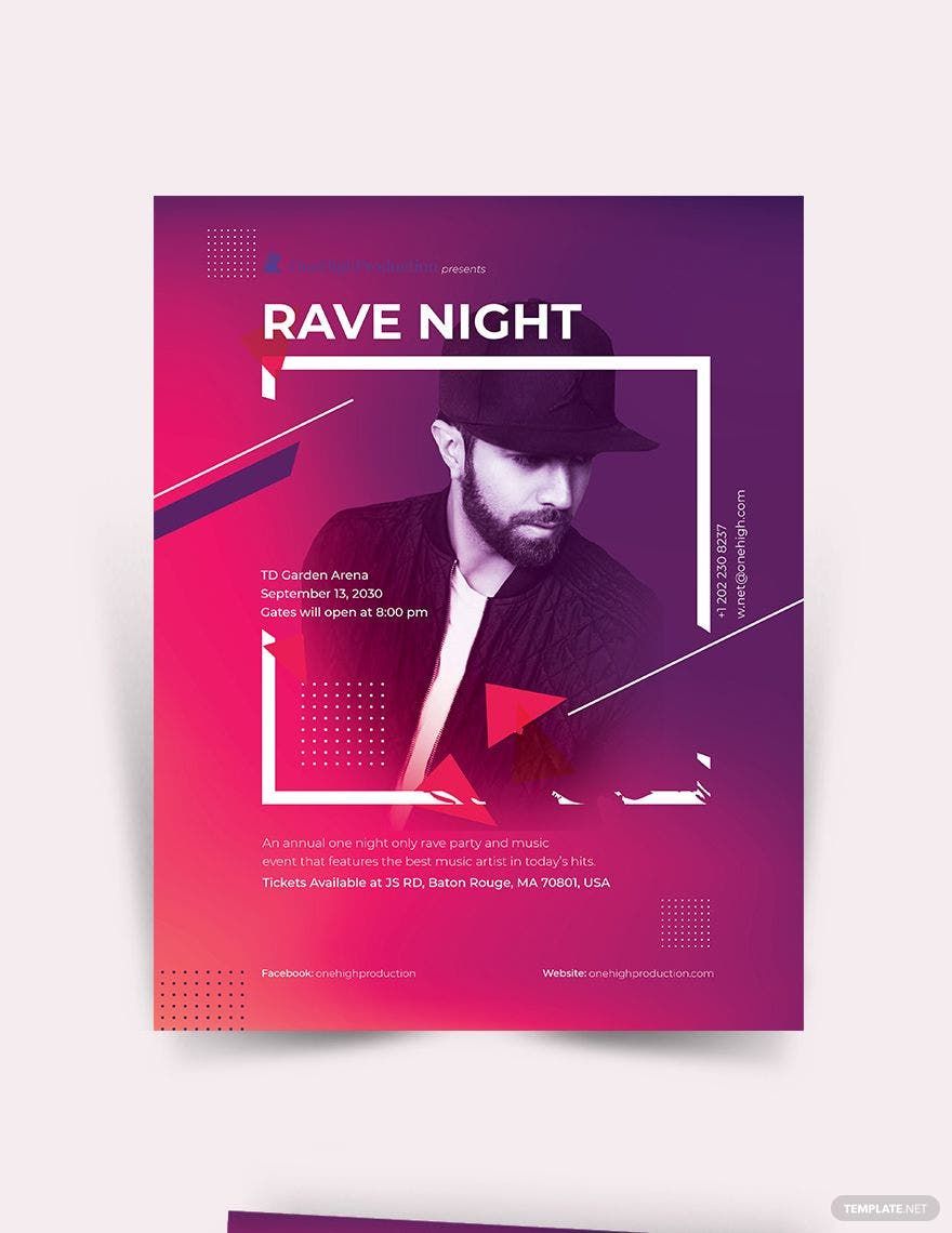 Rave Night Event Flyer Template