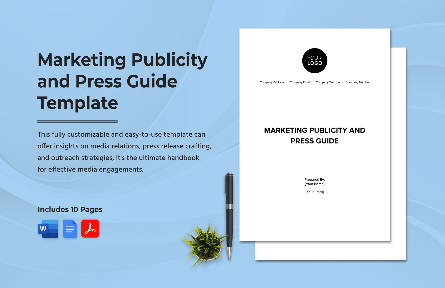 Marketing Publicity and Press Guide Template