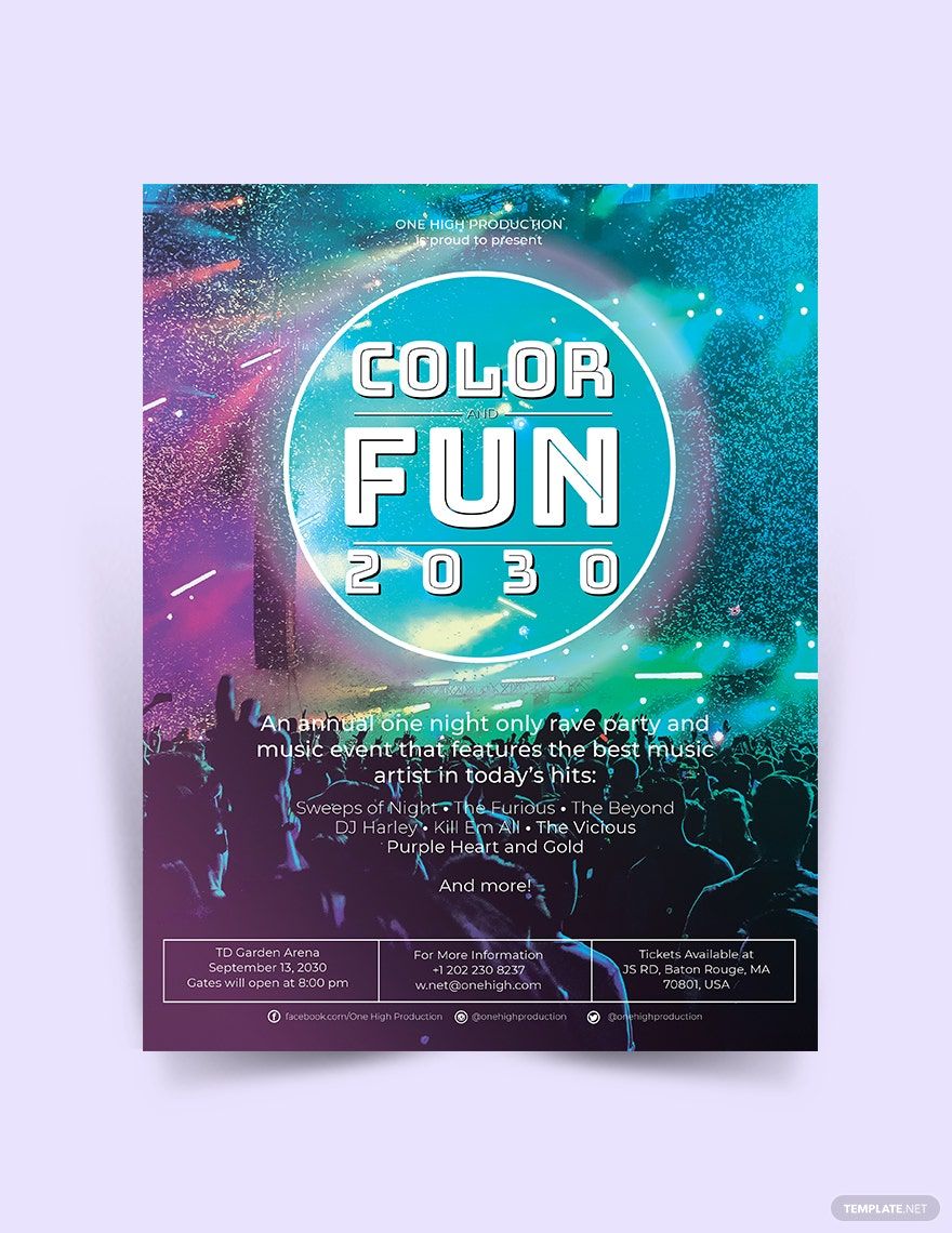 Rave Night Flyer Template
