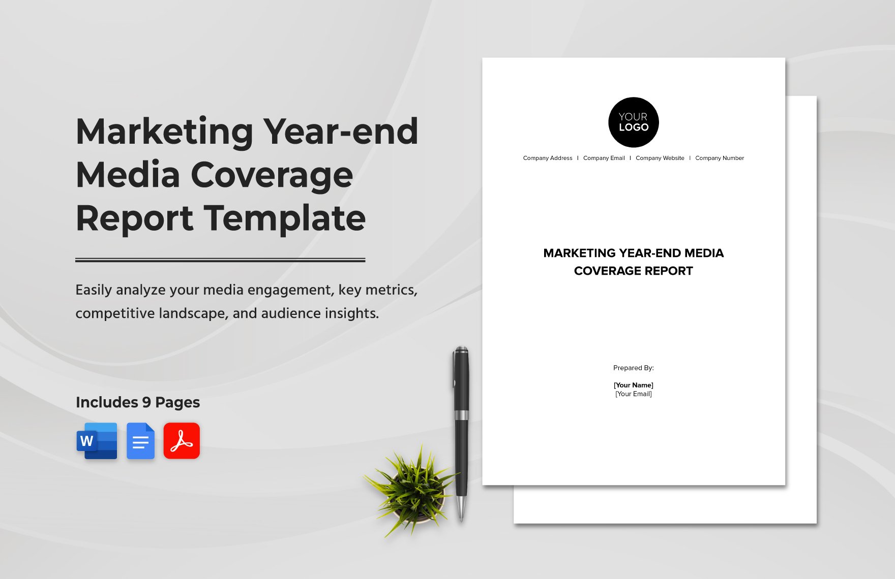 Marketing Year-end Media Coverage Report Template 