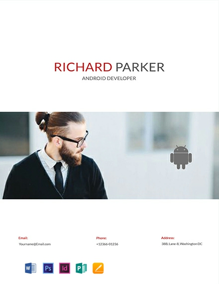 Free Junior Android Developer Resume Template - InDesign, Word, Apple Pages, Publisher