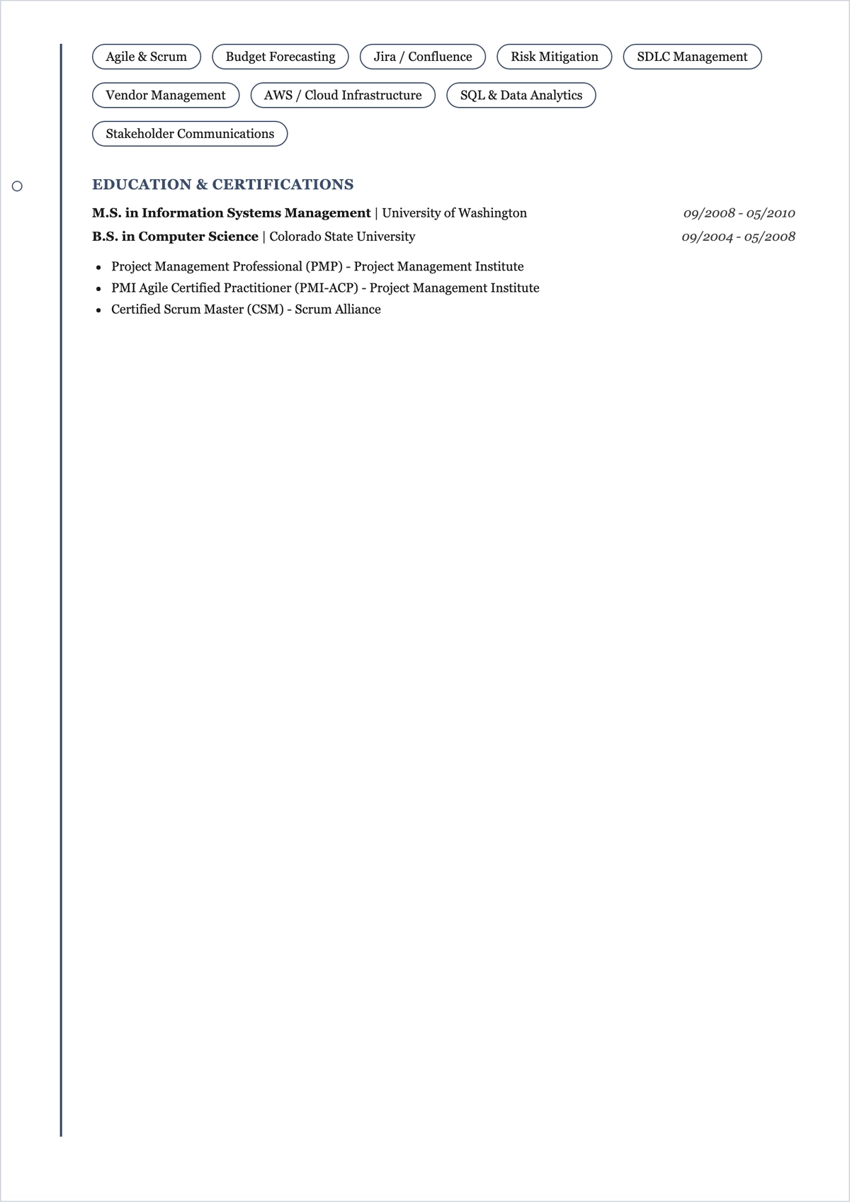 Free Resume Professional Header ATS Resume Template, AI Resume Builder
