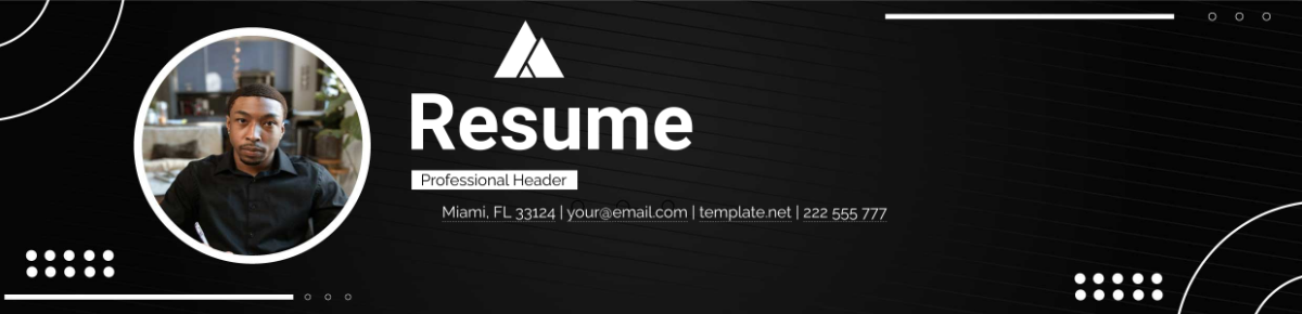 Free Resume Professional Header Template