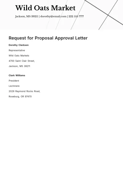 Free Request for Proposal (RFP) Approval Letter  Template to Edit Online