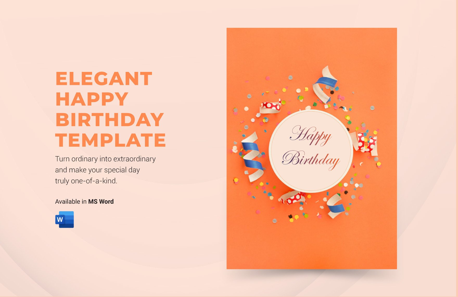 Free Elegant Happy Birthday Template in Word