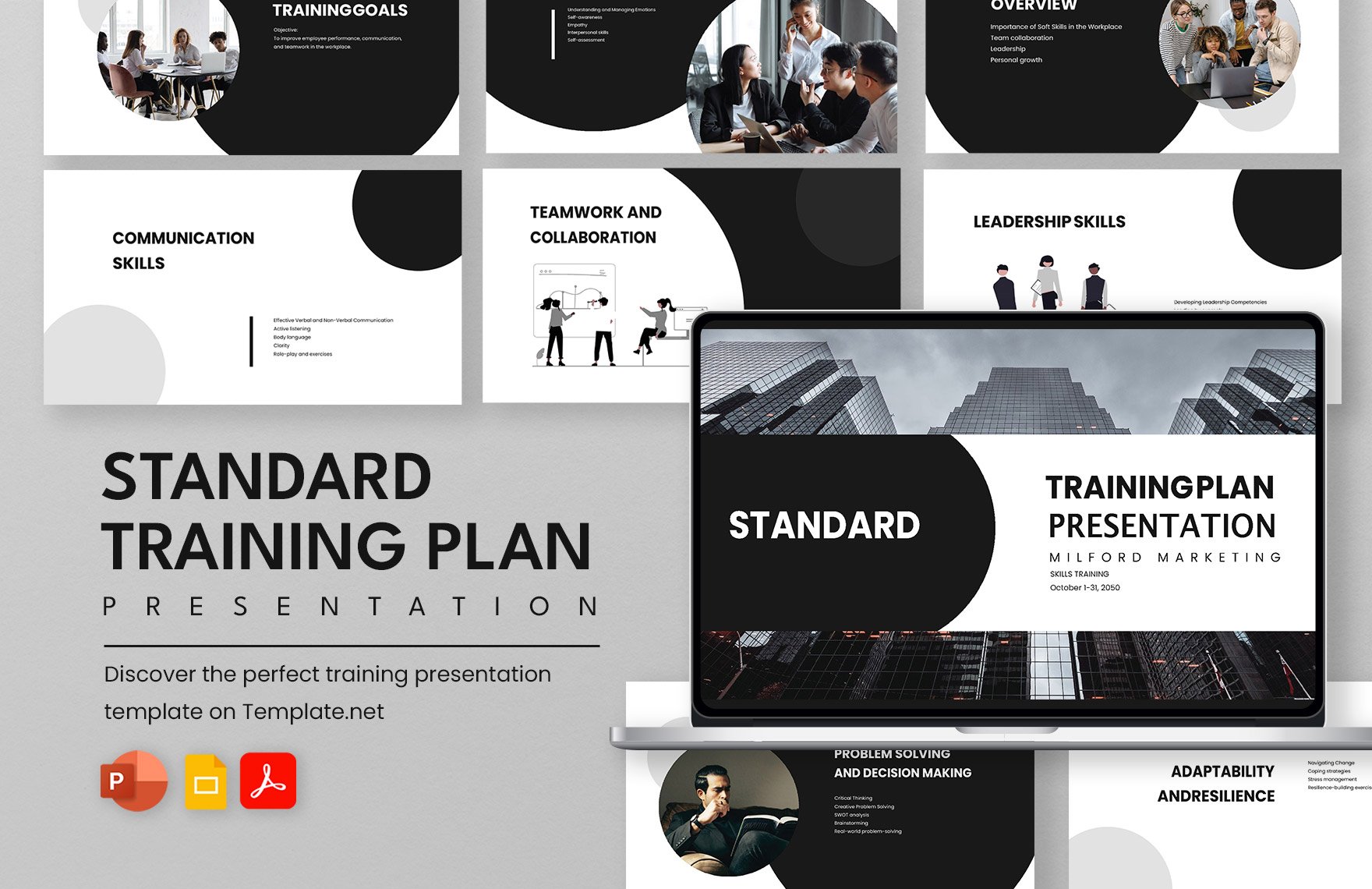 Standard Training Plan Presentation in PDF, PowerPoint, Google Slides