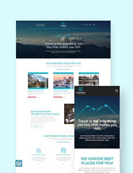 Travel Agency WordPress Theme/Template
