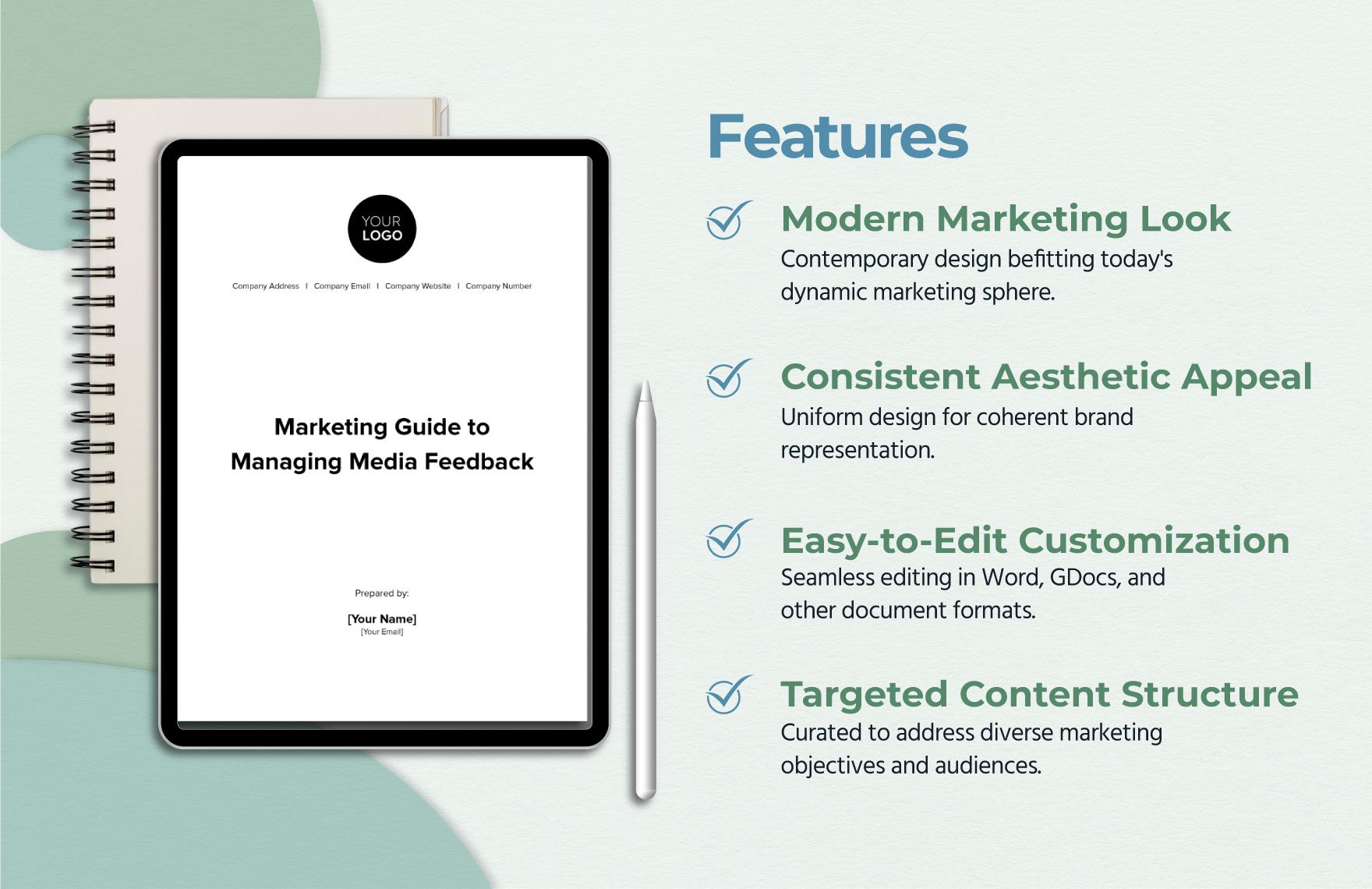 Marketing Guide to Managing Media Feedback Template