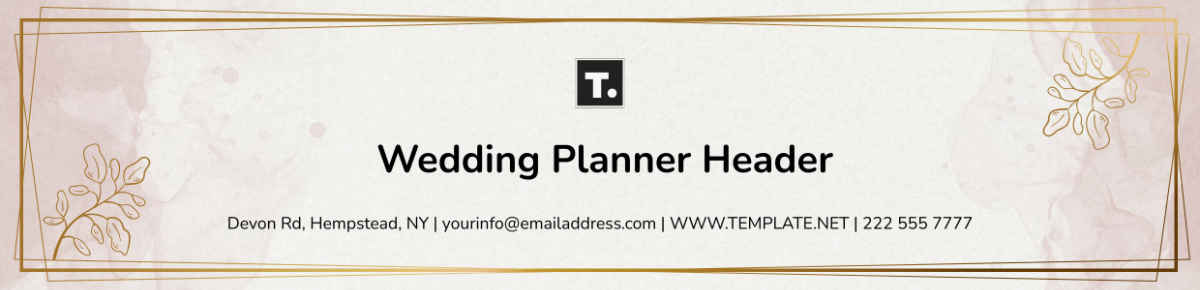 Wedding Planner Header Format