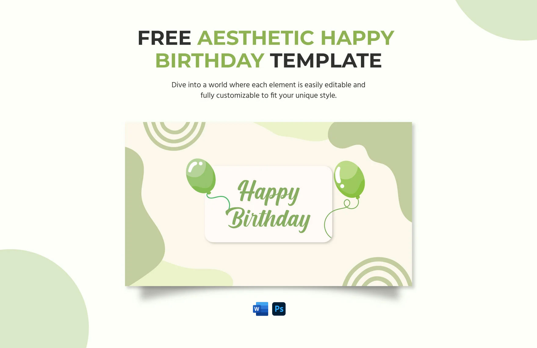 Free Happy Birthday Stencil Template - Download in Word