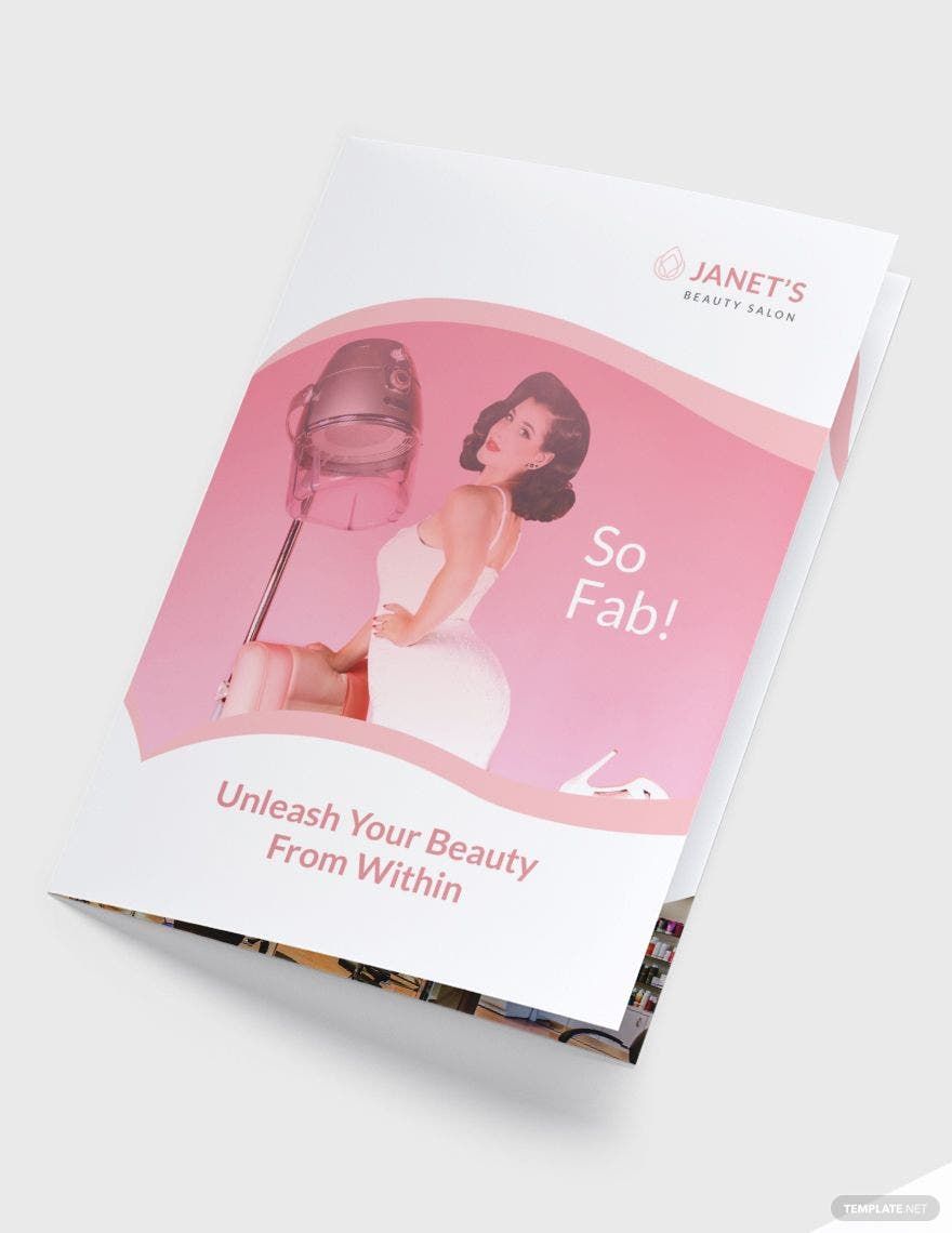 Beauty Salon Bi-Fold Brochure Template