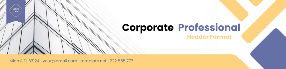 Free Corporate Professional Header Template