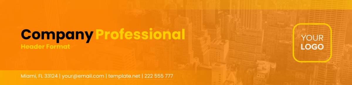 Company Professional Header Template