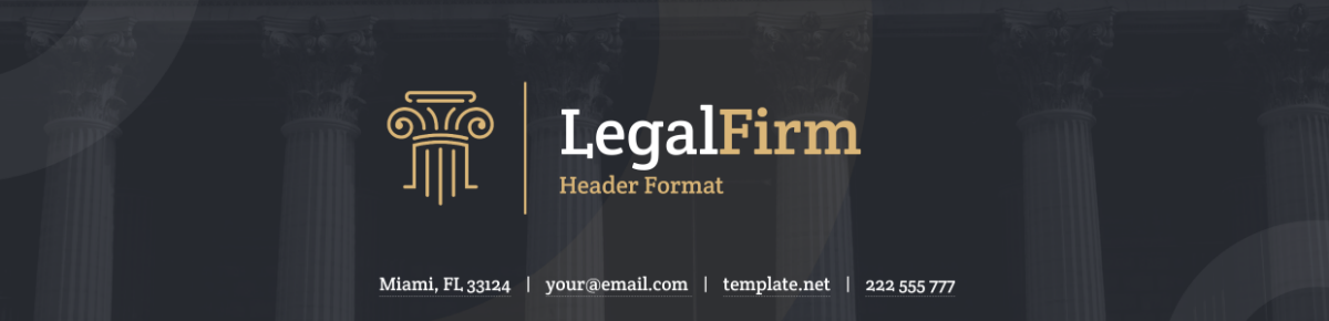 Legal Firm Professional Header Template