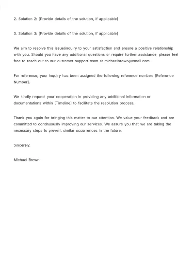 Free Official Response Letter Template to Edit Online