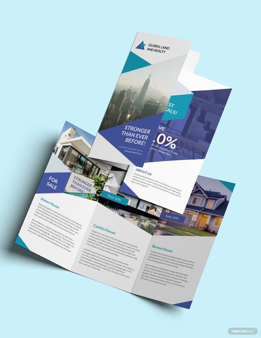 Business Landscape Tri-Fold Brochure Template