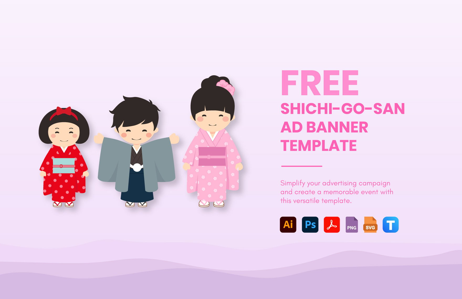 Free Shichi-Go-San Ad Banner Template in PDF, Illustrator, PSD, SVG, PNG