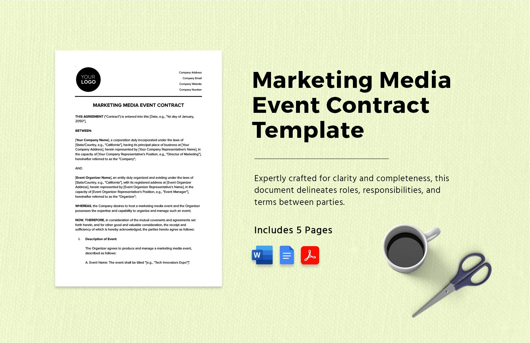 Marketing Media Event Contract Template