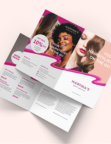 Hairstylist Bifold Brochure Download