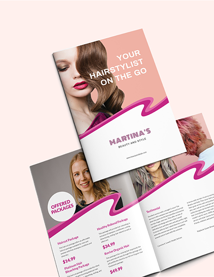 Sample Hairstylist Bifold Brochure 