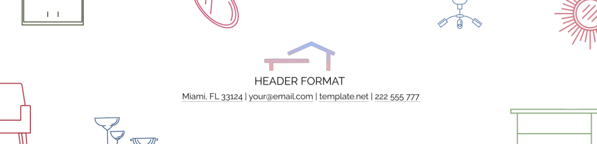 Interior Designer Header Format Template