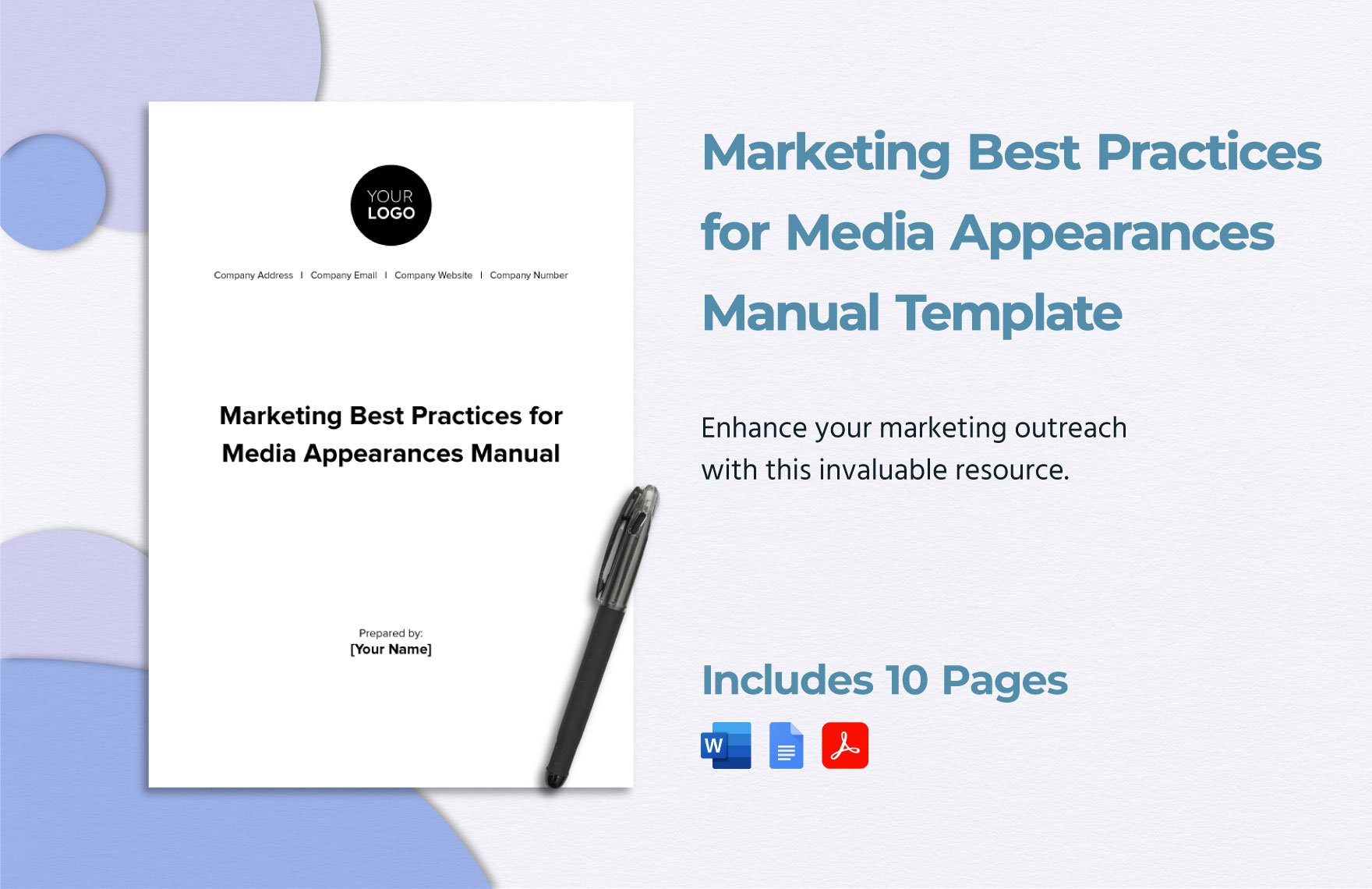 Marketing Best Practices for Media Appearances Manual Template
