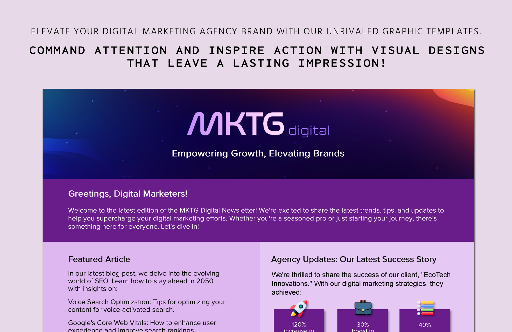 Digital Marketing Agency Email Newsletter Design Template