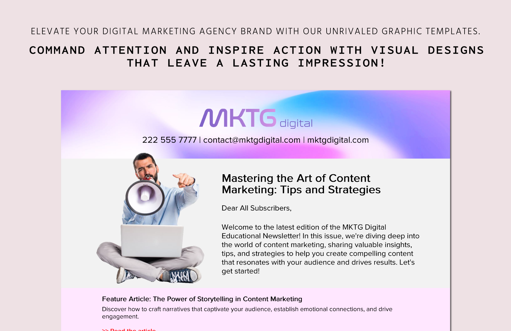 Digital Marketing Agency Educational Newsletter Template